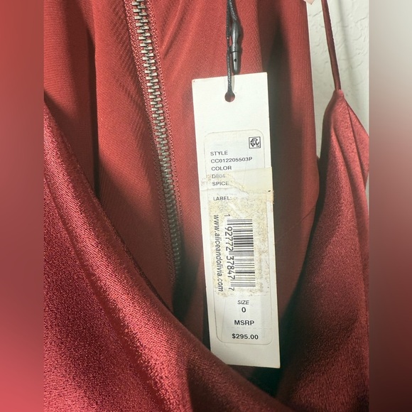 NWT Alice + Olivia Harmony Draped Slip Mini Dress Size 0 - Picture 10 of 13